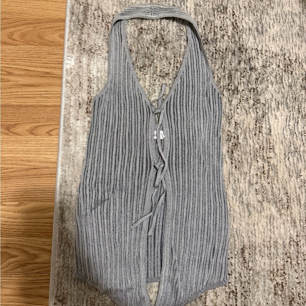 Glassons Charcoal Ribbed Knit Top